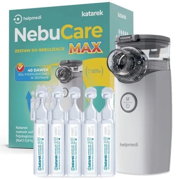 HelpMedi NebuCare MAX -sumutinsarja + 40 suolaampullia