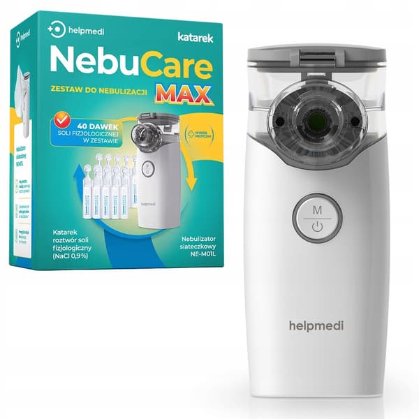 HelpMedi NebuCare MAX -sumutinsarja + 40 suolaampullia