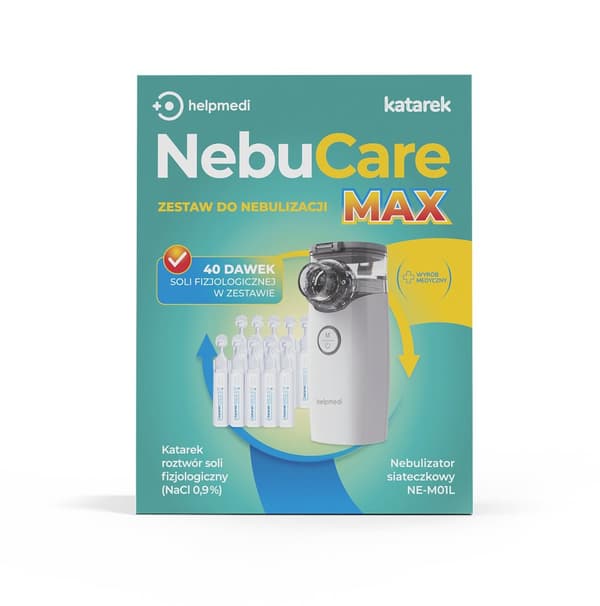 HelpMedi NebuCare MAX -sumutinsarja + 40 suolaampullia