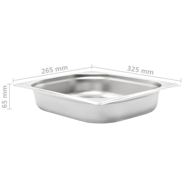 vidaXL gastronorm beholder 4 stk. GN 1/2 65 mm rustfrit stål