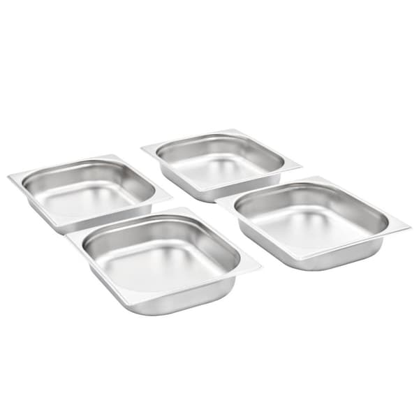 vidaXL gastronorm beholder 4 stk. GN 1/2 65 mm rustfrit stål