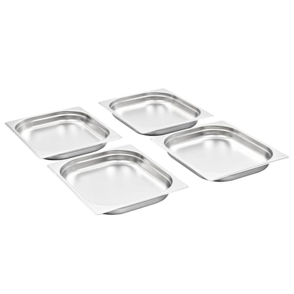 vidaXL Gastronormkantiner 8 st GN 1/2 40 mm rostfritt stål