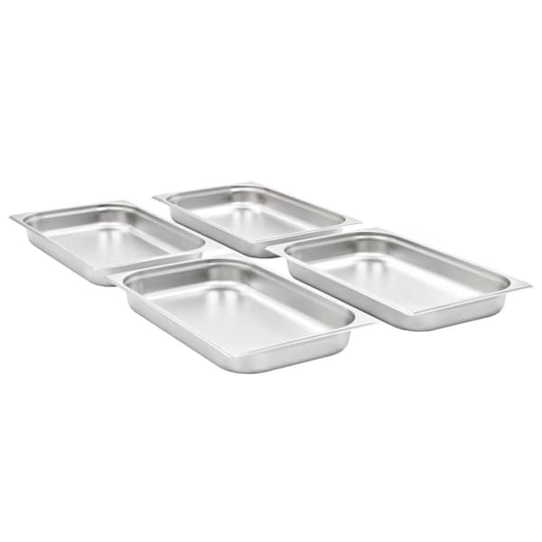vidaXL Gastronormbeholdere 4 stk GN 1/1 65 mm rustfritt stål