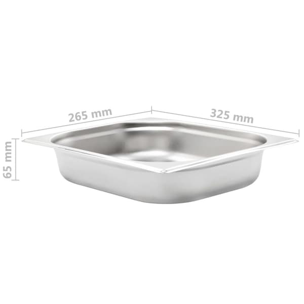 vidaXL gastronorm beholder 4 stk. GN 1/2 65 mm rustfrit stål -  Varmebordspander
