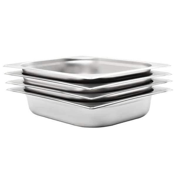 vidaXL gastronorm beholder 4 stk. GN 1/2 65 mm rustfrit stål -  Varmebordspander