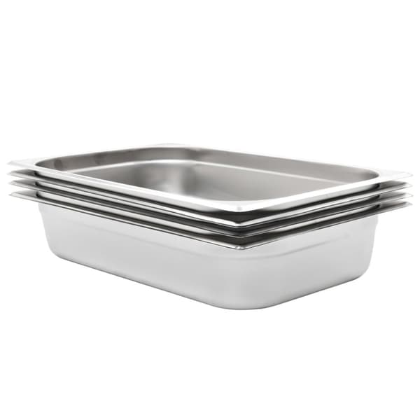 Gastronormkantiner 4 st GN 1/1 100 mm rostfritt stål