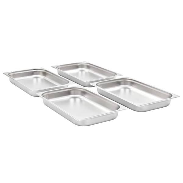 Gastronormkantiner 4 st GN 1/1 65 mm rostfritt stål