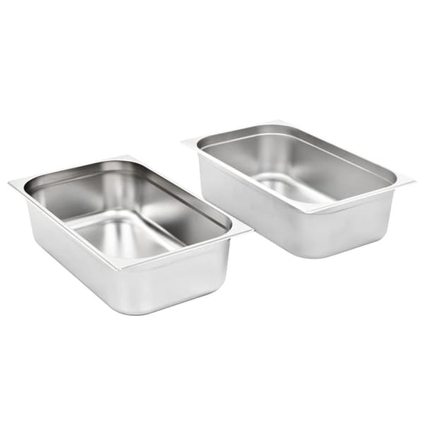 Gastronormkantiner 2 st GN 1/1 150 mm rostfritt stål