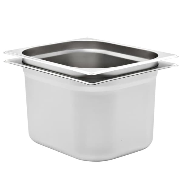 Gastronormkantiner 2 st GN 1/2 200 mm rostfritt stål
