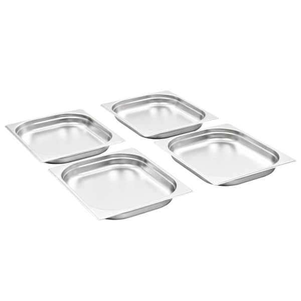 Gastronormkantiner 8 st GN 1/2 40 mm rostfritt stål