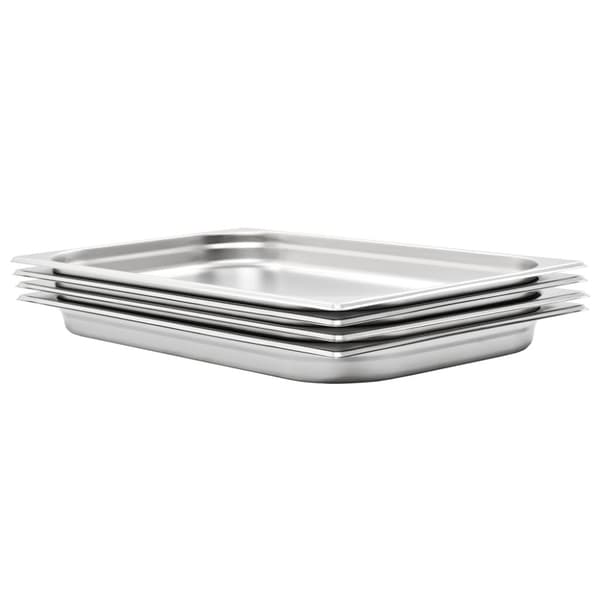Gastronormkantiner 4 st GN 1/1 40 mm rostfritt stål