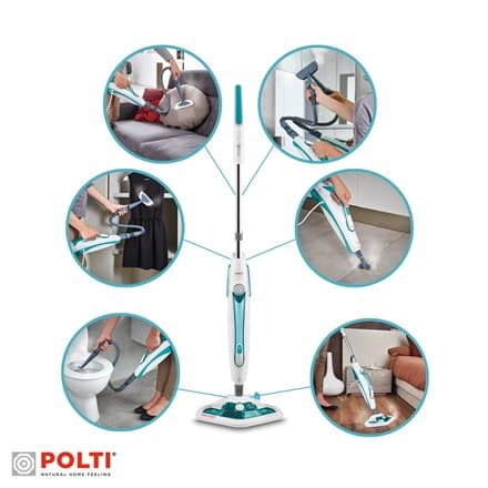 Polti | PTEU0282 Vaporetto SV450_Dobbelt | Dampmoppe | Effekt 1500 W | Damptryk Ikke relevant bar | Vandtankens kapacitet 0,3
