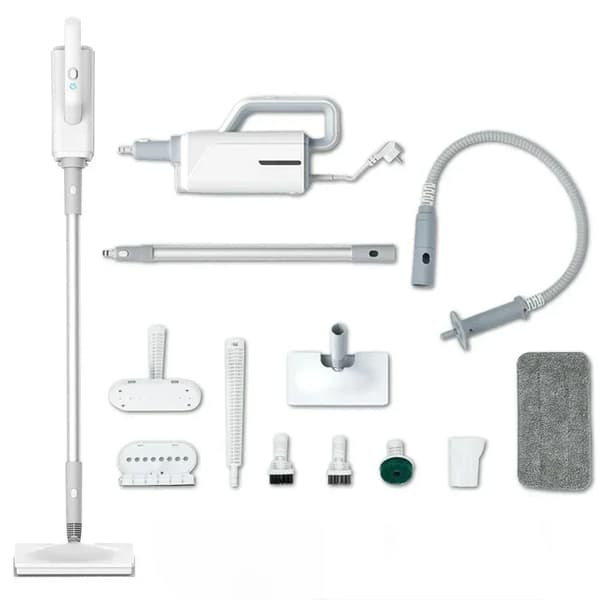 Ångmopp, Hög Effekt 1401-1600W, Handhållen Mångsidighet,EU, 220V, Vit