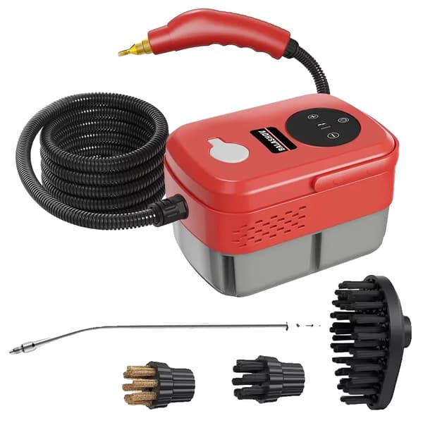 Vesihöyrypuhdistin, 1500W teho, 25 minuutin höyrykesto,Punainen, 220V