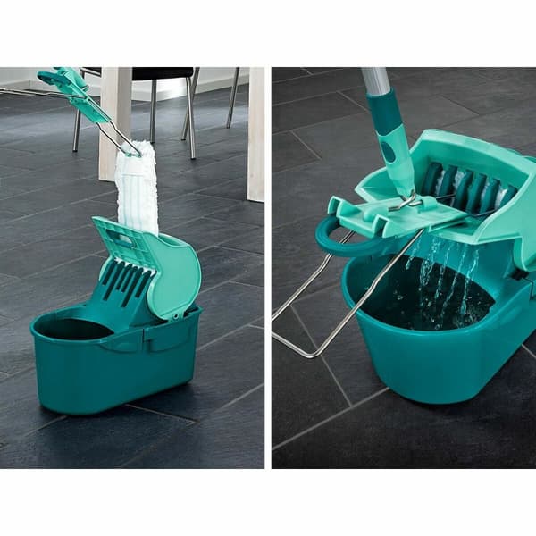 Mop with Bucket Leifheit 55092 Sininen Harmaa Mikrokuitu