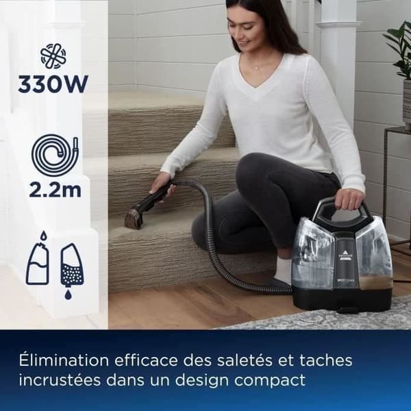 Bissell Spot Clean Plus 3724N - frakobl, rengør og sigt - let og kompakt - rør 2,20 m