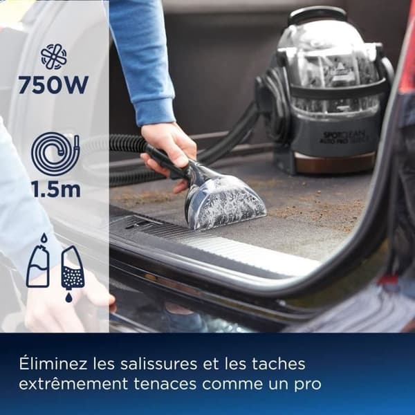 Bissell Spotclean Auto Pro Select 3730N - Afmontering, rengøring og sugning - Stor tankkapacitet - Langdistance