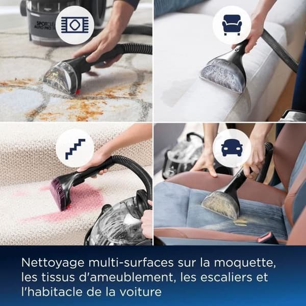 Bissell Spotclean Auto Pro Select 3730N - Afmontering, rengøring og sugning - Stor tankkapacitet - Langdistance