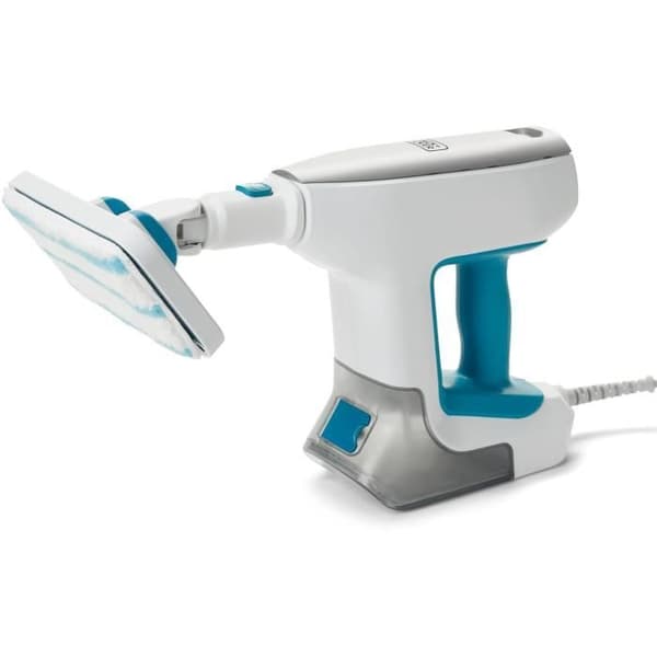 Multifunktionell ångmopp - BLACK & DECKER - BHSM15FX08-QS - 1500 W - 8 tillbehör - Vit / Grå / Blå