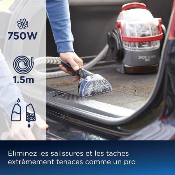 BISSEL Spot Clean Pro 1558N - Kannettava vedenpuhdistin - 3,5 litran säiliö - 1,5 m letku - 6,5 m johto