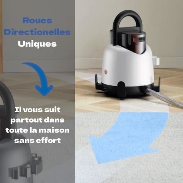 EZICLEAN Pletfjerner W2 injektorudtrækkerrens - Multioverflade - 850W - 1,4L - 5m