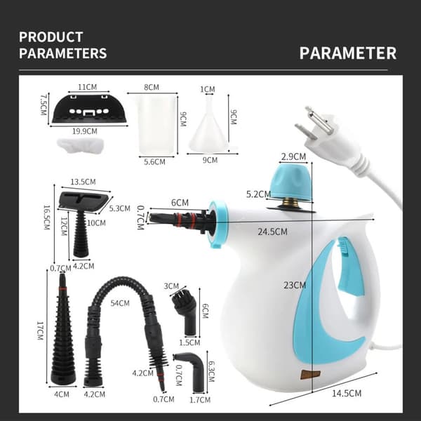 Håndholdt damprenser, 1050W effekt, 135°C damptemperatur,EU, Damprenser