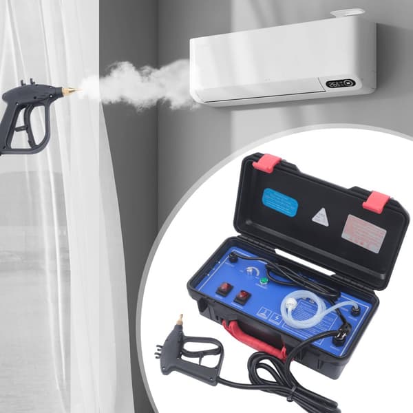 Bærbar damprenser, 3000W effekt, 100-130°C temperaturinterval, dobbelt rengøringsmetode