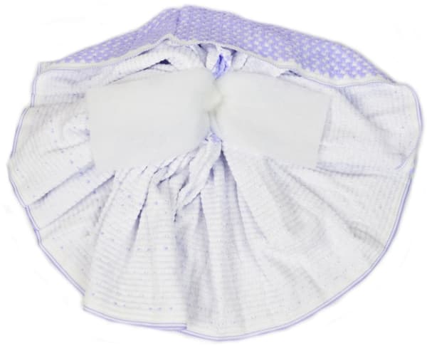 Mikrokuitumoppisisustus, valkoinen ja violetti