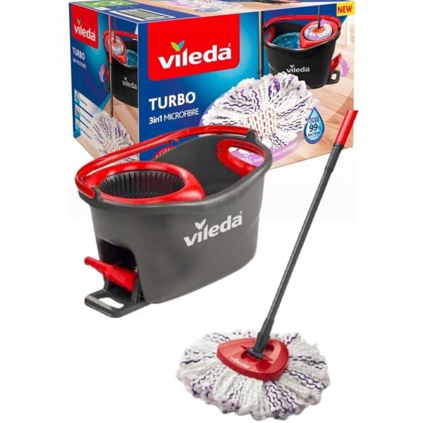 Vileda Turbo 3-i-1 roterande mopp med hinkset