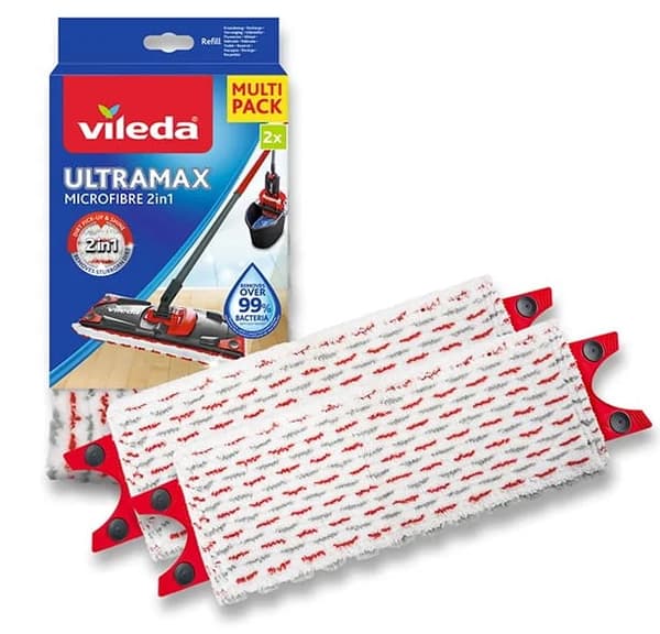 Vileda ultramax turbo -mopin sisäosa, litteä, 2 kpl, 14 x 35 cm