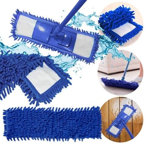 Mikrofibermoppinsats, blå, universal