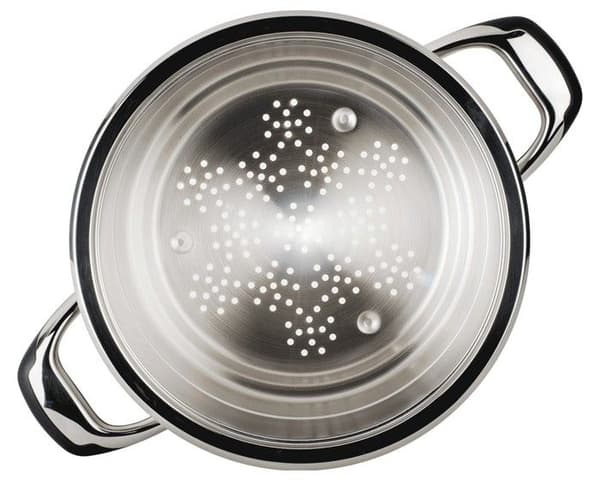 Insats för ångkokning i 18/10 rostfritt stål - ECOVITAM - Diameter 24 cm - Tillverkad i Italien - PFAs fri