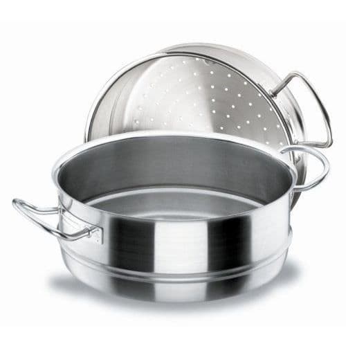Ångkorg - Lacor - 50432 - 18/10 rostfritt stål - Diameter 32 cm - Kompatibel med alla värmekällor