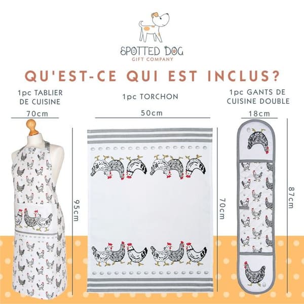 Tillagningskorg - tillagningsnät Spotted dog gift company - SETDGL-220-KYCKLING