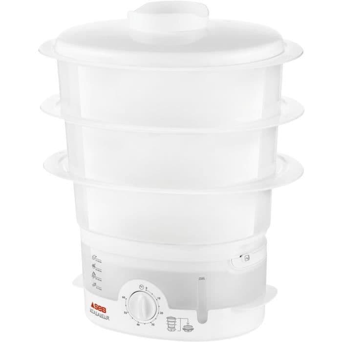 SEB VC 151100 - Vitasaveur dampkoger - kompakt opbevaring - risskål - aftagelige gitter - 9L