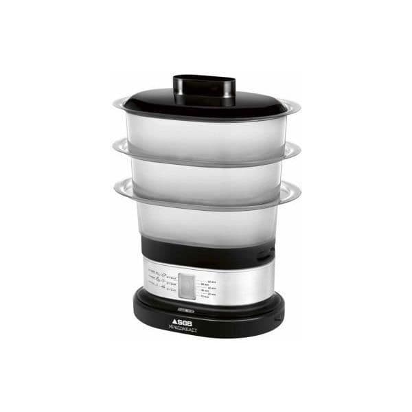 SEB VC 138800 - Kompakt dampkoger - ideel til 2 personer - 2200W sort og rustfrit stål