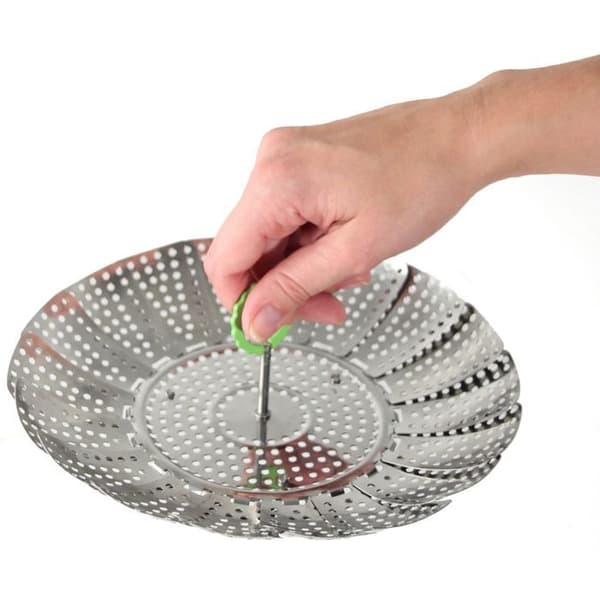 Ångkokare - Fackelmann - 42489 - Fällbar rostfri - 14 till 24 cm - Ångkokning