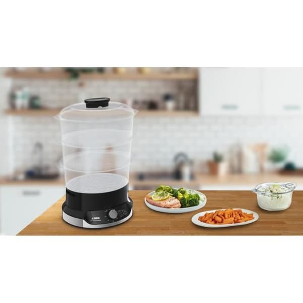 SEB Ultracompact ångkokare, 9L, 3 stapelbara skålar + risskål, VC204800