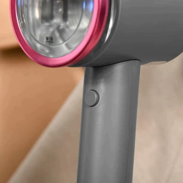 Rootz Steamer - Sammenfoldelig Steamer - Med LED-indikatorlys - 2 Modes - 160 ML Vandtank - 1520 W - Aluminiumsplastik - Grå/Pink - 27,5 x 18,2 x 9 cm
