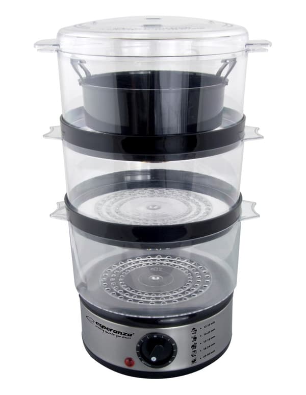 Esperanza EKG009 Dampkoger 3 kurve(r) i rustfrit stål 400 W 7,5L