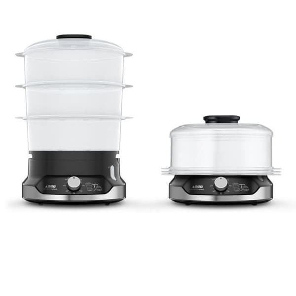 SEB Ultracompact ångkokare, 9L, 3 stapelbara skålar + risskål, VC204800
