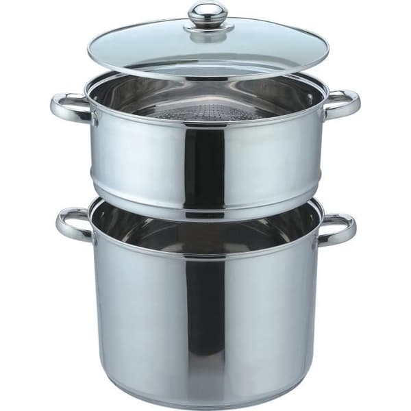 Kamberg - Couscousmakare / Steamer / 3-i-1 holländsk ugn - 8 liter - Högkvalitativt rostfritt stål - Alla värmekällor inklusive induktion