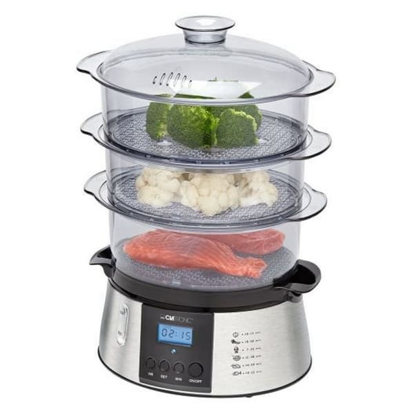 Ruoan Höyrytin Clatronic DG 3547 inox Musta Läpinäkyvä 800 W