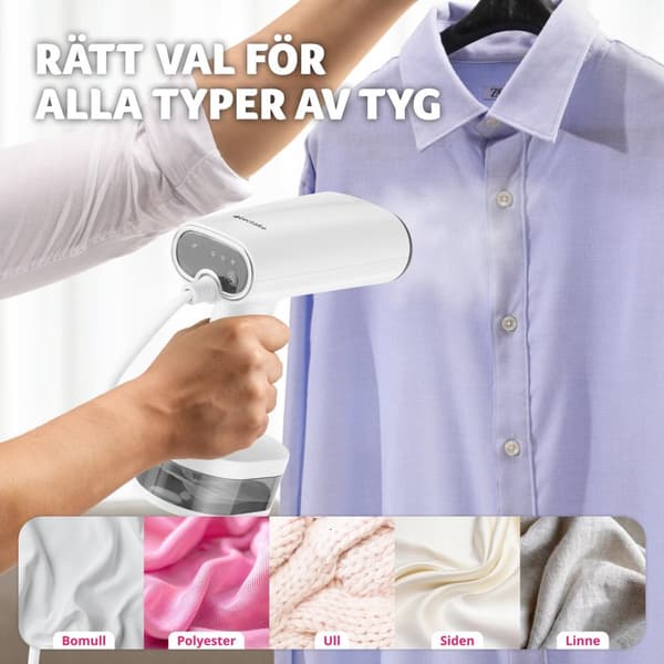 Ångstrykjärn med 4 lägen och flaskadapter, 370 ml, 1640 W - vit