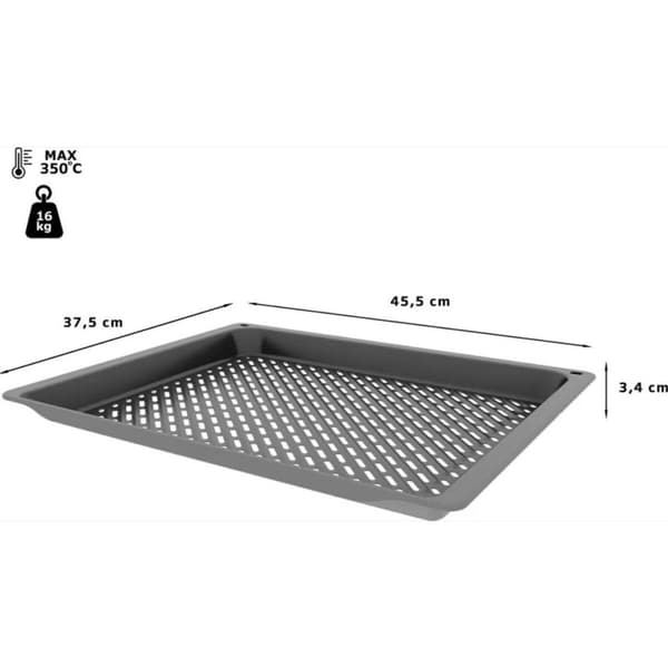 Ugnsform BOSCH HEZ629070 Antracitgrå Metall (4,5 cm) (37,4 cm)