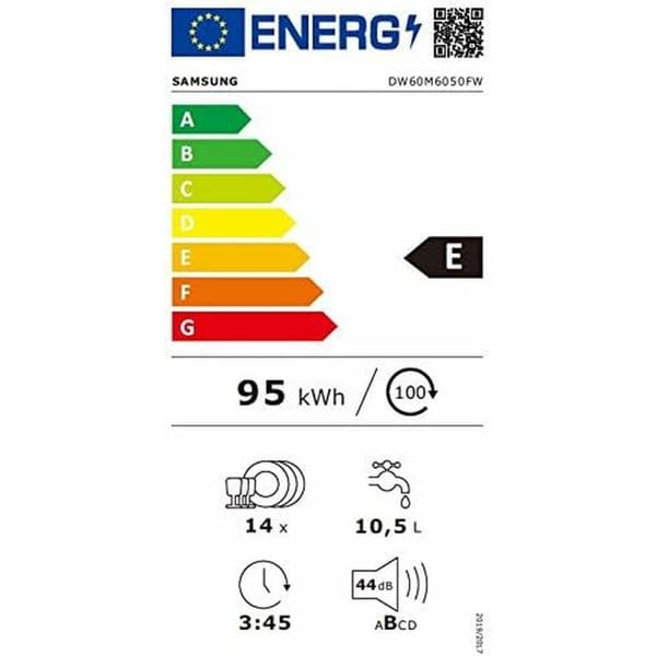 Opvaskemaskine Samsung DW60M6050FW Hvid 60 cm