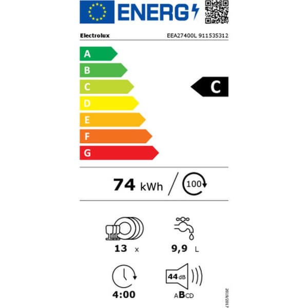 Astianpesukone Electrolux EEA27400L 60 cm