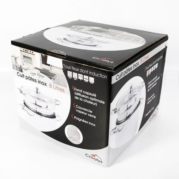 CREALYS 504626 pastakokare i rostfritt stål 8l induktion