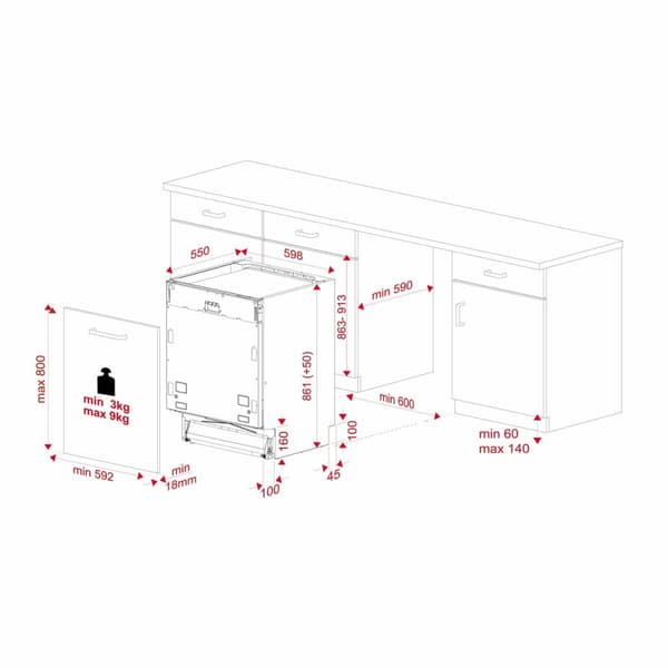 Diskmaskin Teka DFI 46950 XL Svart 60 cm