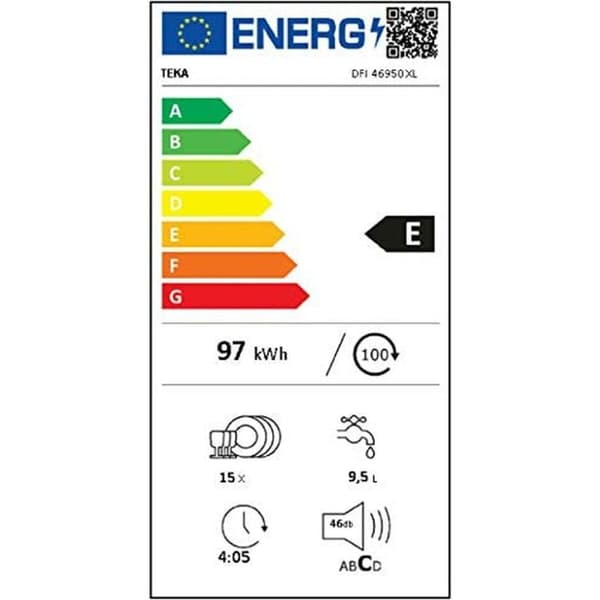 Diskmaskin Teka DFI 46950 XL Svart 60 cm